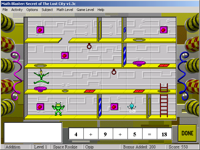 Math Blaster Episode 2 - Secret of the Lost City Microsoft Windows PC CD-PC Gamez USA