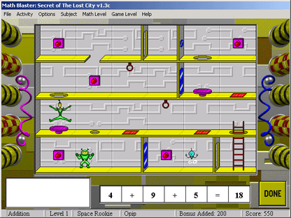 Math Blaster Episode 2 - Secret of the Lost City Microsoft Windows PC CD-PC Gamez USA