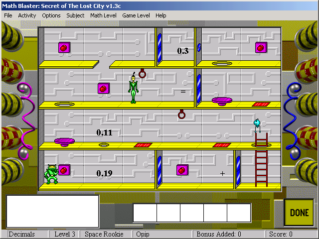 Math Blaster Episode 2 - Secret of the Lost City Microsoft Windows PC CD-PC Gamez USA