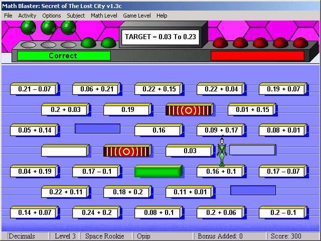 Math Blaster Episode 2 - Secret of the Lost City Microsoft Windows PC CD-PC Gamez USA