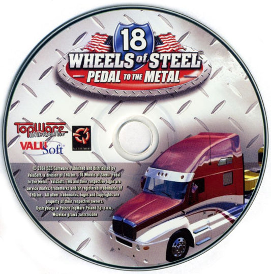Discover the 18 Wheels of Steel Pedal to the Metal (2004) Microsoft Windows PC CD, a thrilling trucking simulation game.