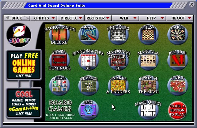 CARD & BOARD DELUXE SUITE Disc 1-2 Microsoft Windows PC CD-PC Gamez USA