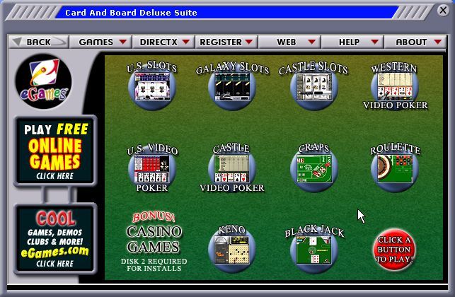 CARD & BOARD DELUXE SUITE Disc 1-2 Microsoft Windows PC CD-PC Gamez USA