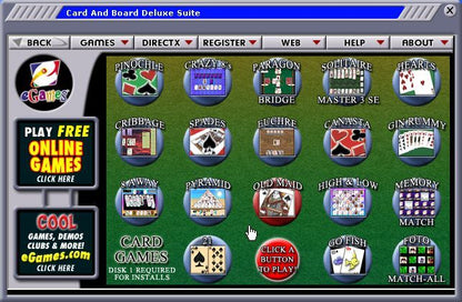 CARD & BOARD DELUXE SUITE Disc 1-2 Microsoft Windows PC CD-PC Gamez USA