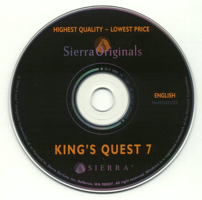 Roberta Williams' King's Quest VII The Princeless Bride Microsoft Windows PC CD-PC Gamez USA