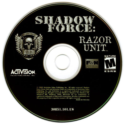 Shadow Force Razor Unit Microsoft Windows PC CD-PC Gamez USA