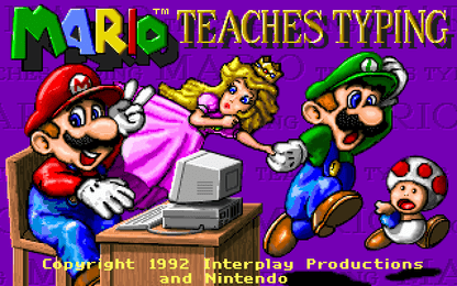Mario Teaches Typing Microsoft Windows PC CD-PC Gamez USA