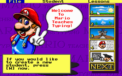 Mario Teaches Typing Microsoft Windows PC CD-PC Gamez USA