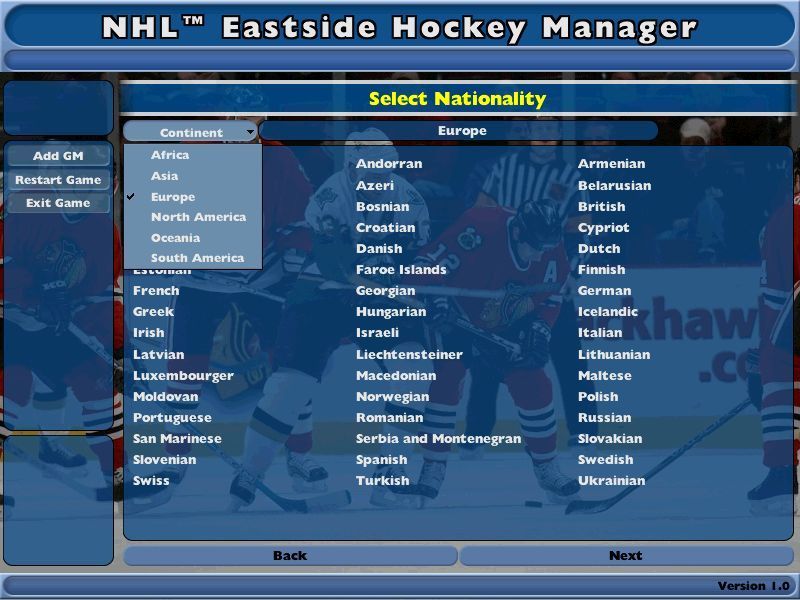 NHL Eastside Hockey Manager Microsoft Windows PC CD-PC Gamez USA