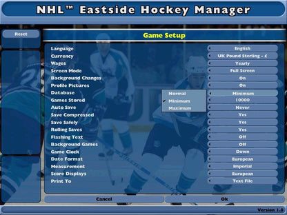 NHL Eastside Hockey Manager Microsoft Windows PC CD-PC Gamez USA