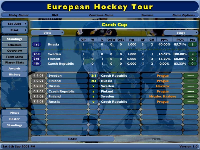 NHL Eastside Hockey Manager Microsoft Windows PC CD-PC Gamez USA