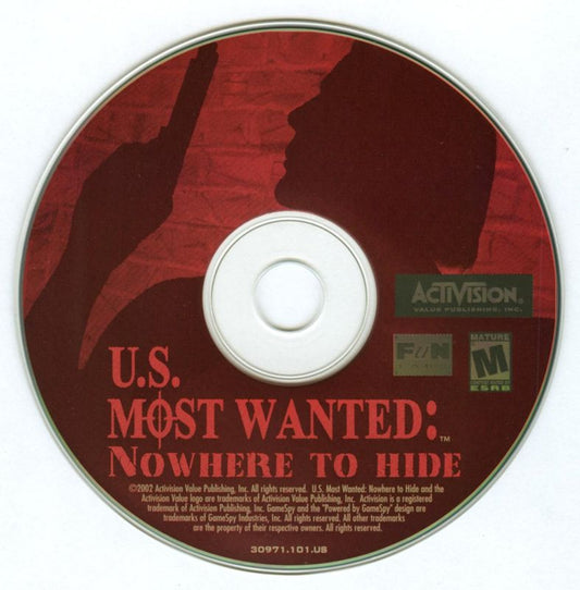 US Most Wanted Nowhere to Hide Microsoft Windows PC CD-PC Gamez USA