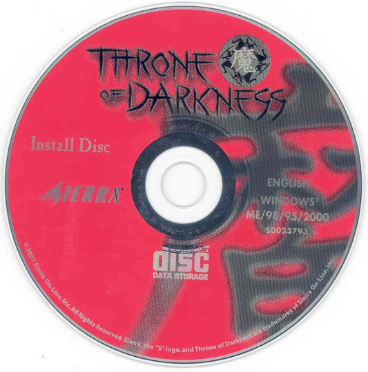 Throne of Darkness Disc 1-2 Microsoft Windows PC CD-PC Gamez USA