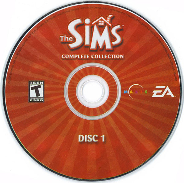 The Sims Complete Collection Disc 1-4 Microsoft Windows PC CD-PC Gamez USA