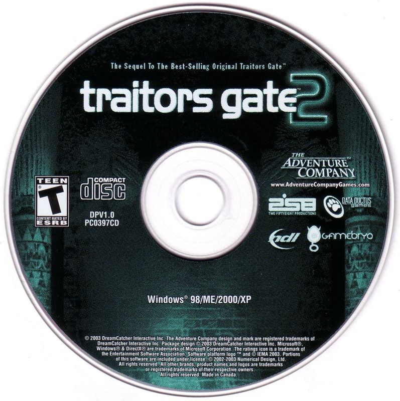 Traitors Gate 2 Cypher Microsoft Windows PC CD-PC Gamez USA