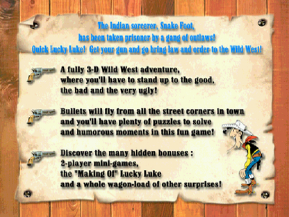 Lucky Luke - Western Fever Microsoft Windows PC CD-PC Gamez USA