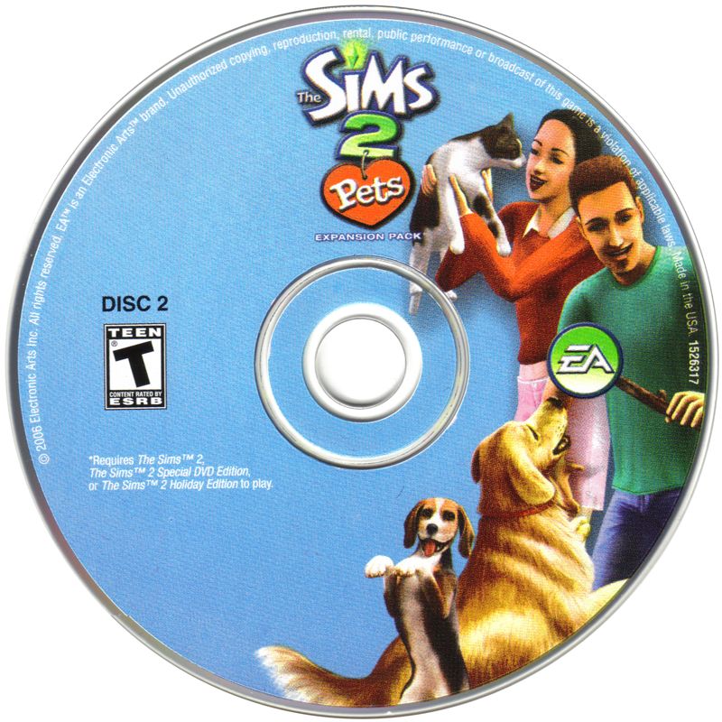 The Sims 2 Pets Expansion Pack Disc 1-2 Microsoft Windows PC CD-PC Gamez USA