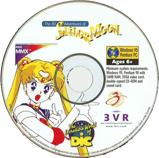 The 3D Adventures of Sailor Moon Microsoft Windows PC CD-PC Gamez USA