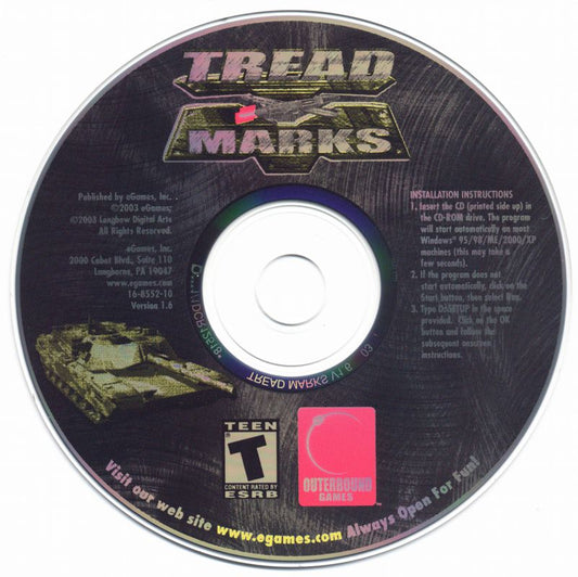 Tread Marks Microsoft Windows PC CD-PC Gamez USA