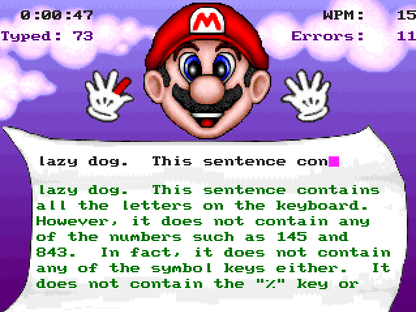 Mario Teaches Typing 2 Microsoft Windows PC CD-PC Gamez USA
