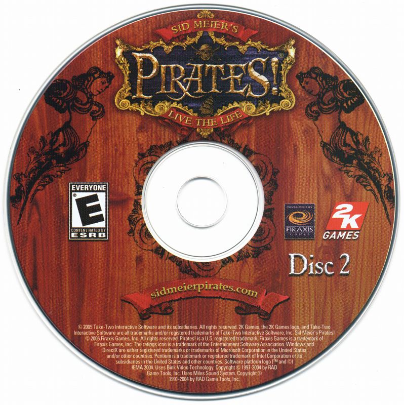 Sid Meier's Pirates Live the Life Disc 1-2 Microsoft Windows PC CD-PC Gamez USA