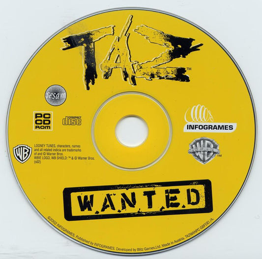 Taz Wanted Microsoft Windows PC CD-PC Gamez USA