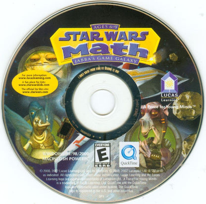 Star Wars Math Jabba's Game Galaxy Microsoft Windows PC CD-PC Gamez USA