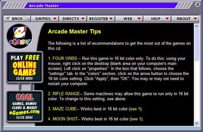 ARCADE MASTER Microsoft Windows PC CD-PC Gamez USA