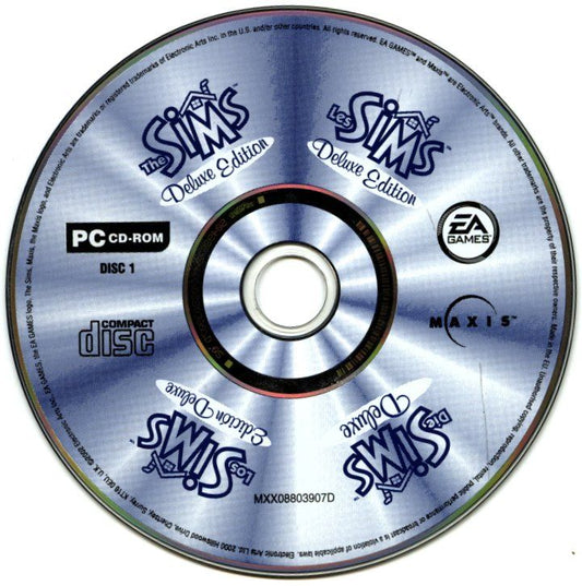 The Sims Deluxe Edition Disc 1-2 Microsoft Windows PC CD-PC Gamez USA