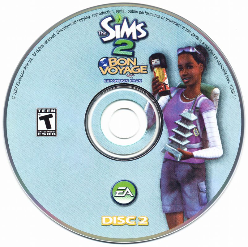 The Sims 2 Bon Voyage Expansion Pack Disc 1-2 Microsoft Windows PC CD-PC Gamez USA
