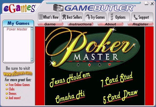 eGames Poker Master Microsoft Windows PC CD-PC Gamez USA