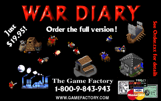 War Diary Microsoft WIndows PC CD-PC Gamez USA