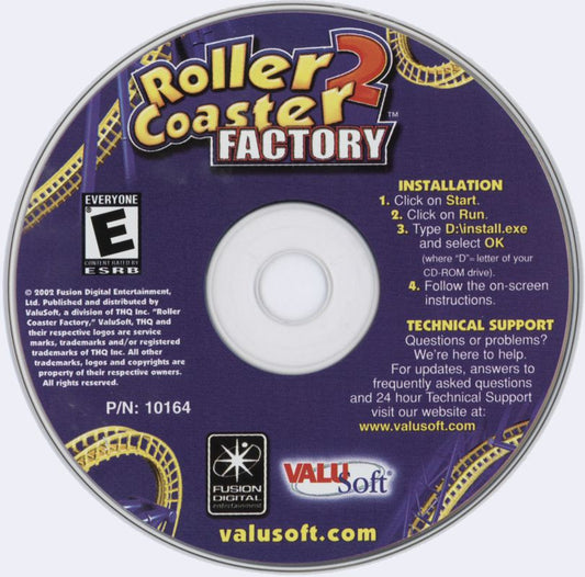 Roller Coaster Factory 2 Microsoft Windows PC CD-PC Gamez USA