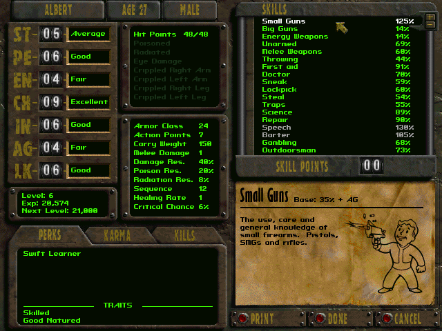 Fallout 1 Microsoft Windows PC CD-PC Gamez USA