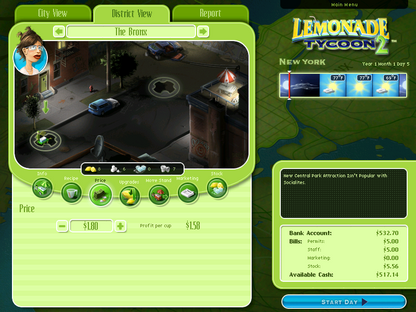 Lemonade Tycoon 2 - New York City Microsoft Windows PC CD-PC Gamez USA
