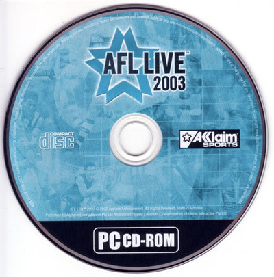 AFL 2003 Microsoft Windows PC CD