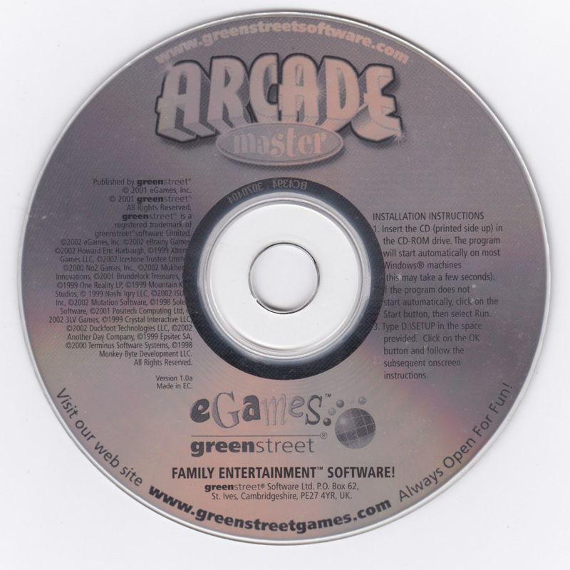 ARCADE MASTER Microsoft Windows PC CD-PC Gamez USA