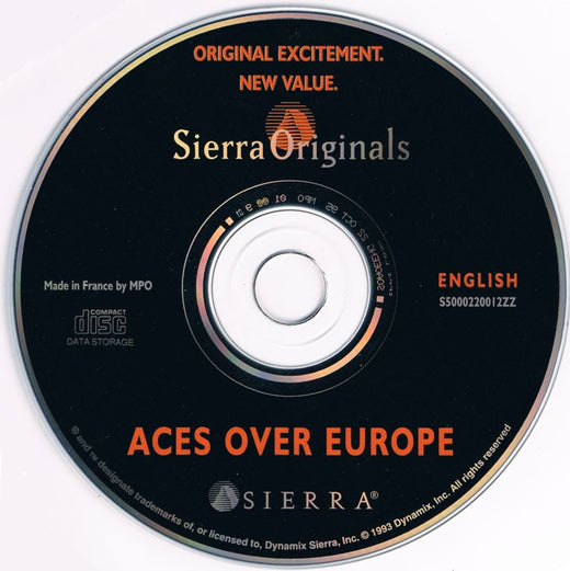 Aces Over Europe physical PC game CD - PC Gamez USA