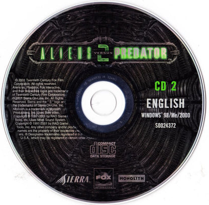 Aliens Versus Predator 2 Disc 1-2 Microsoft Windows PC CD-PC Gamez USA