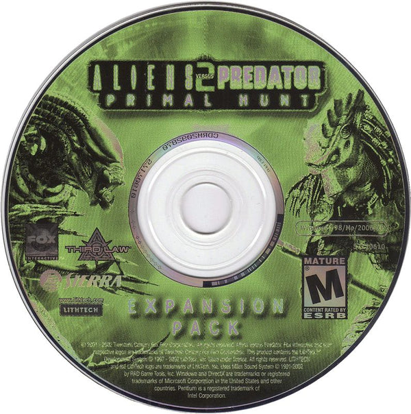 Aliens Versus Predator 2 Primal Hunt Microsoft Windows PC CD-PC Gamez USA