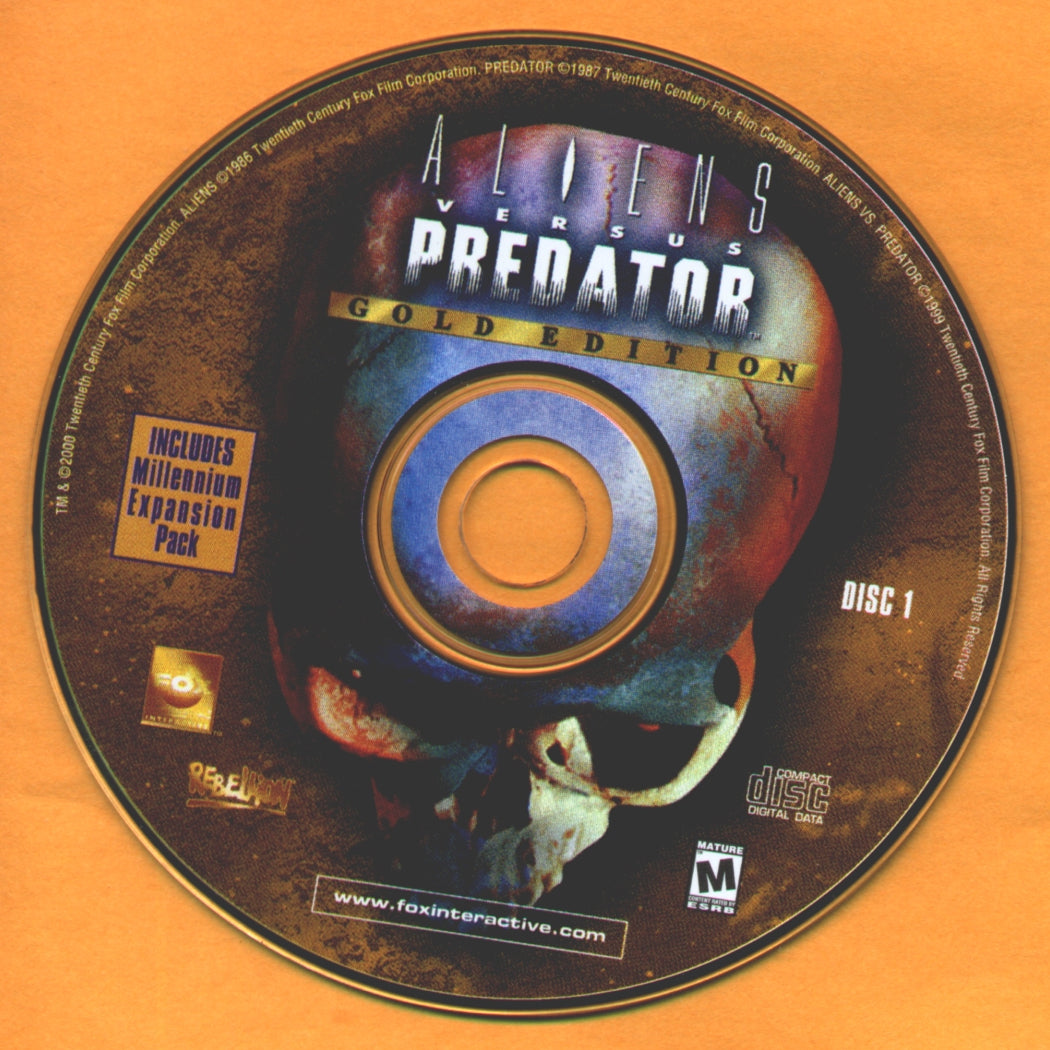 Aliens Versus Predator Gold Edition Disc 1-2 Microsoft Windows PC CD-PC Gamez USA
