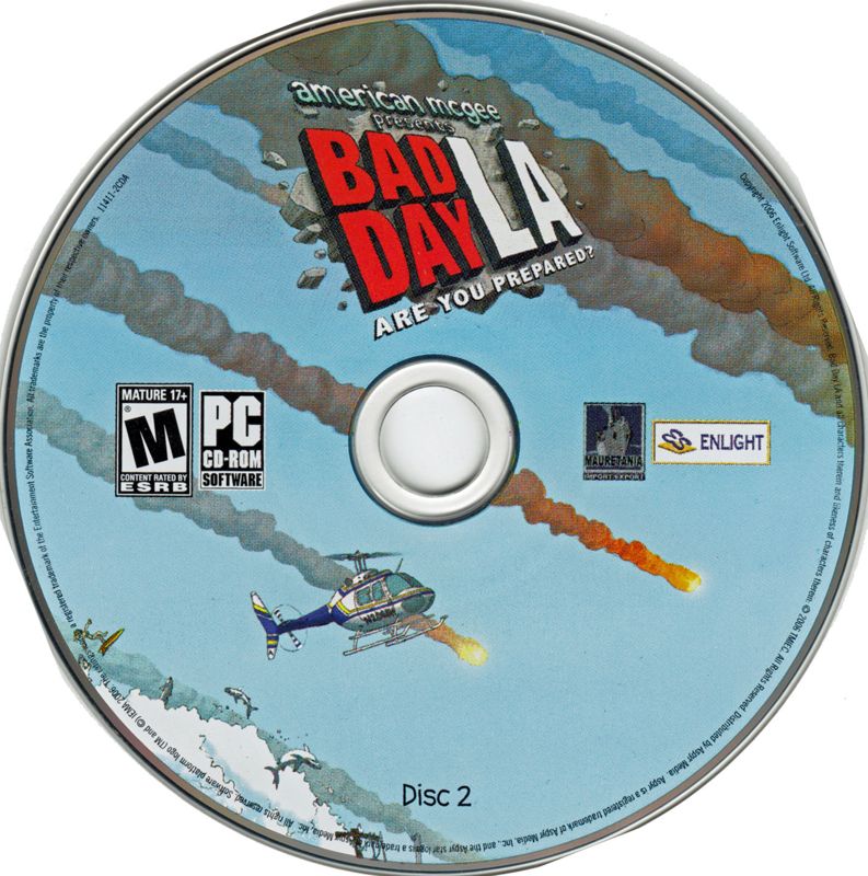 American McGee Presents - Bad Day L.A. Disc 1 - 2 Microsoft Windows PC CD-PC Gamez USA