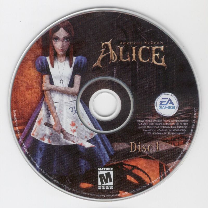 American McGee's Alice Disc 1 - 2 Microsoft Windows PC CD-PC Gamez USA