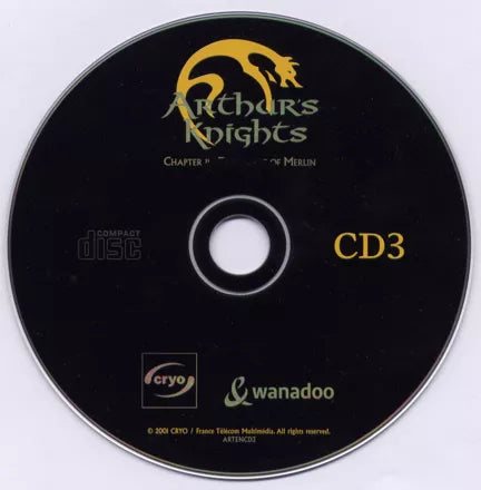 Arthur's Knights II - The Secret of Merlin Disc 1-3 Microsoft Windows PC CD-PC Gamez USA