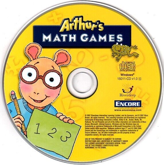 Arthur's Math Games Microsoft Windows PC CD-PC Gamez USA