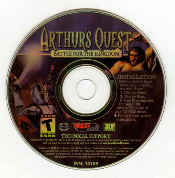 Arthur's Quest - Battle for the Kingdom Microsoft Windows PC CD-PC Gamez USA