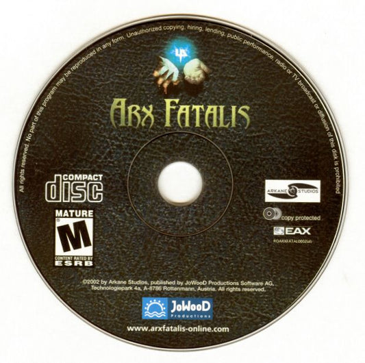 Arx Fatalis Microsoft Windows PC CD-PC Gamez USA