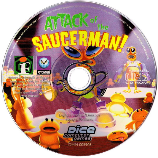 Attack of the Saucerman! Microsoft Windows PC CD-PC Gamez USA