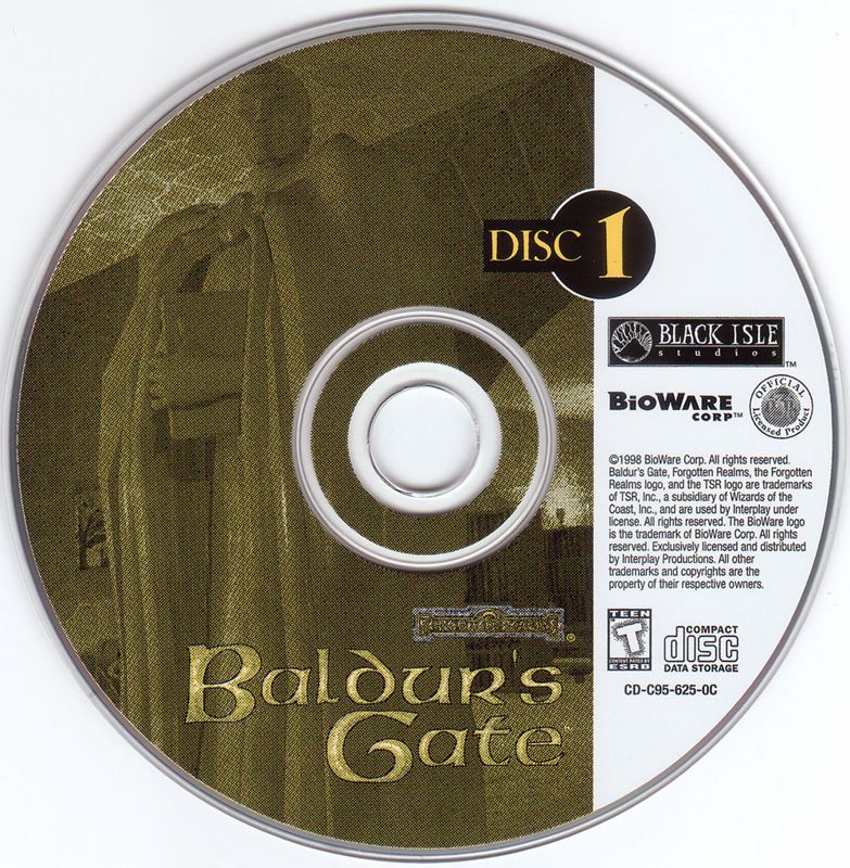 Baldur's Gate 1998 Disc 1-5 Microsoft Windows PC CD-PC Gamez USA
