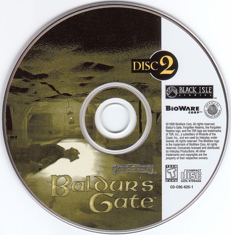 Baldur's Gate 1998 Disc 1-5 Microsoft Windows PC CD-PC Gamez USA
